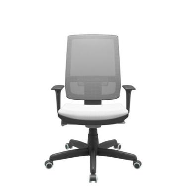 Imagem de Cadeira Office Brizza Tela Cinza Assento Aero Branco Autocompensador B