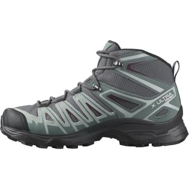 Imagem de Salomon Botas femininas X Ultra Pioneer Mid Climasalomon impermeáveis para trilha, corrida, tênis de caminhada para mulheres, Ébano, tempestade, degustação de vinhos, 9