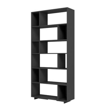 Imagem de Estante para Livros 5 Prateleiras 12 Nichos BE44 90cm Preto - BRV Móveis