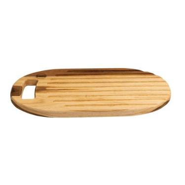 Imagem de Tábua Migalheira Corte Churrasco 40X20Cm Em Madeira Premium - Vem