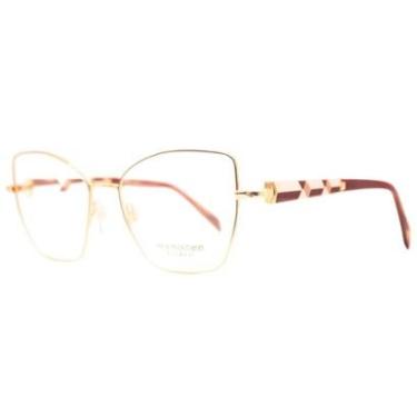 Imagem de Óculos de Grau Ana Hickmann Duo Fashion Vinho Dourado ANA7 07B-55-Feminino