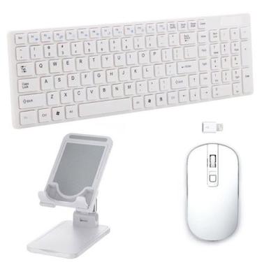 Imagem de Teclado, Mouse, Suporte - iPad Mini 2/3/4/5 - Branco - Skin Zabom