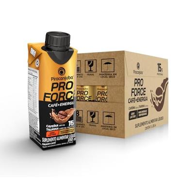 Imagem de Piracanjuba ProForce 15g de Proteínas Zero Lactose Sabor Café - 12 Unidades de 250ml