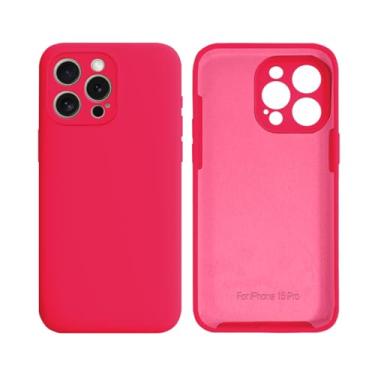 Imagem de Capinha Compativel com iPhone 15 Pro Com Proteção de Câmera em Silicone com Interior Aveludado