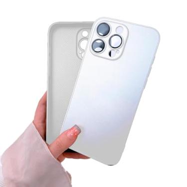 Imagem de Capinha Compativel com iPhone 12 Pro Verso Vidro Fosco Bordas de Silicone Luxuosa Premium Com Proteção de Camera