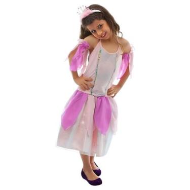 Imagem de Fantasia Princesa Colorida Infantil Feminino - Jade Fashion, G