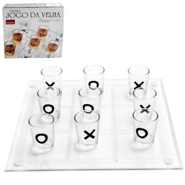 Imagem de Jogo da Velha 10 Peças Drinks Shot com Tabuleiro - Tudo em Caixa
