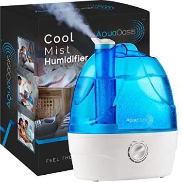 Imagem de AquaOasis Umidificador Cool Mist (tanque de água de 6L) umidificadores ultrassônicos silenciosos para quarto e sala grande – Bocal de rotação ajustável de 360 graus, desligamento automático