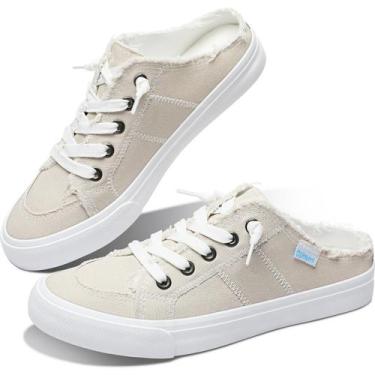 Imagem de Tênis femininos Shoes Obtaom Canvas Mules Memory Foam Clipper
