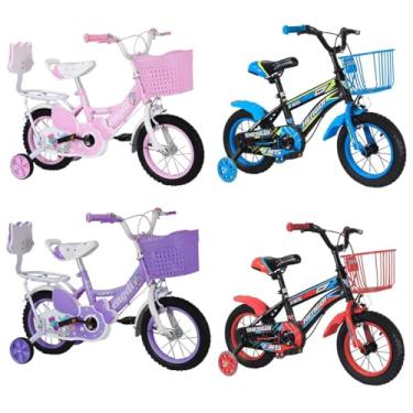 Imagem de Bicicleta Infantil Com Rodinhas De Treinamento Pneu Aro 12 (Azul)