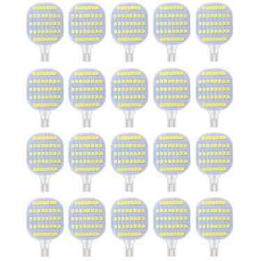 Imagem de GRV 20 peças T10 C921 192 194 W5W cunha DC12V RV luzes LED interior C12V para teto cúpula, iluminação interior RV branco frio