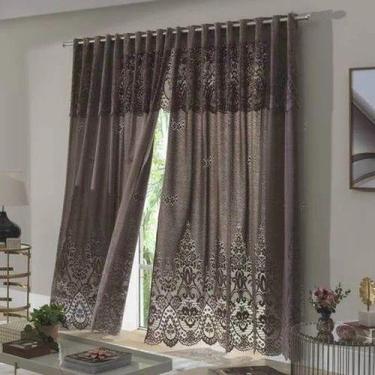 Imagem de Cortina sala renda 3,00 x 1,80 alt c/ bando ganache - Interlar