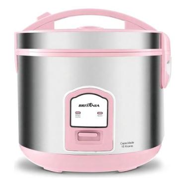 Imagem de Panela De Arroz Elétrica Britânia Rosa 10 Xícaras Rosa-claro 50, 110V