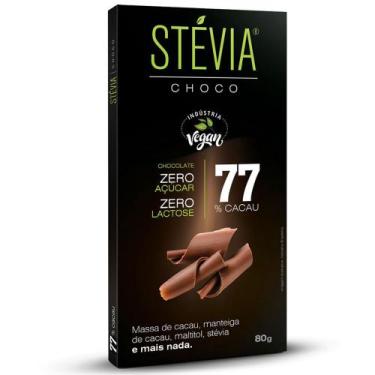 Imagem de Chocolate Vegano 77% Cacau Stévia 80g - Stevia
