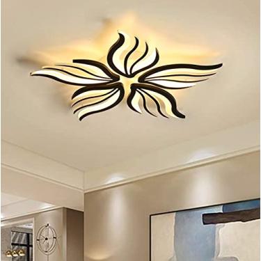 Imagem de Luzes de teto LED Quarto Sala de estar Regulável com controle remoto Luz moderna Design de flores Luminária de teto Luminária de teto embutida Iluminação para sala de jantar Cozinha Ilha Ban