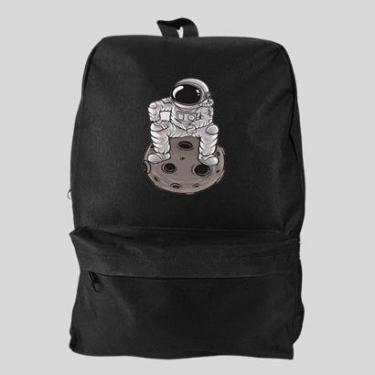 Imagem de Mochila Bolsa Masculina Basica Escolar Pega a Visão Astronauta Espaço-Masculino