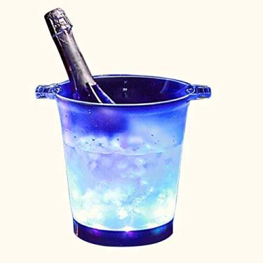 Imagem de AKALNNB Balde de gelo, balde de gelo, balde de gelo de plástico transparente para garrafas de vinho ou champanhe