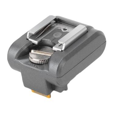 Imagem de Sanpyl Adaptador de Sapata de Flash de Câmera para Série NEX-3 NEX-5, Compatibilidade Multimarcas Com Ajuste Manual para Flashes Externos (Preto)