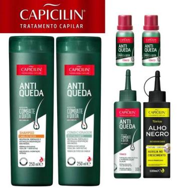 Imagem de Kit Antiqueda e Pró-Crescimento Capicilin Cabelos Secos c/6 unidades