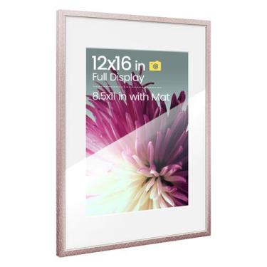 Imagem de Porta Retrato Heimlove 30x40 cm de Metal con Vidrio Templado de Alumin