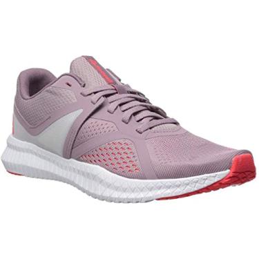 Imagem de Reebok Flexagon Fit feminino, Lilás neblina/orquídea nobre/branco/vermelho neon, 7