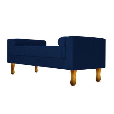 Imagem de Recamier Félix King Size 195cm Suede Azul Marinho