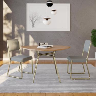 Imagem de Mesa De Jantar Orgânica Soho 120cm Nogueira - Est.champ