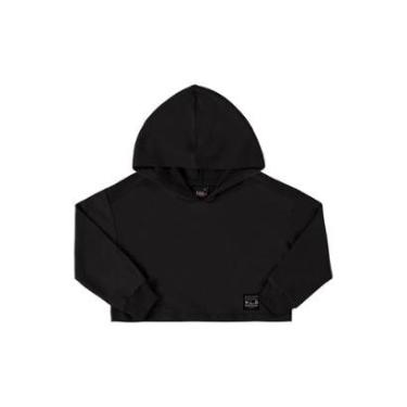 Imagem de Blusão Cropped Básico em Moletom Juvenil Gloss-Feminino