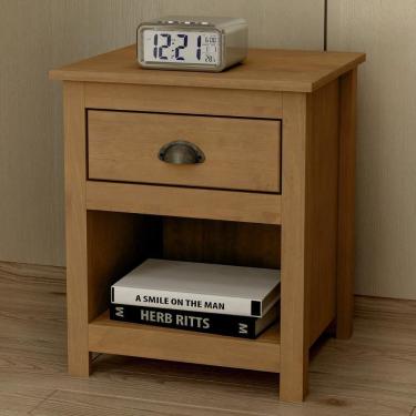 Imagem de Mesa De Cabeceira Para Quarto 1 Gaveta Lázio Freijó F07 - Mpozenato