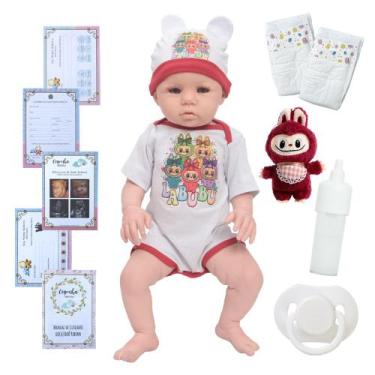 Imagem de Bebe Reborn Relista Abigail Corpo Silicone Roupa Labubu - Cegonha Rebo