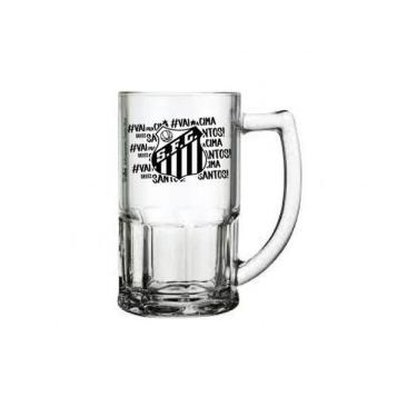 Imagem de Caneca De Vidro Chopp Cerveja 340Ml Santos Fc Licenciado