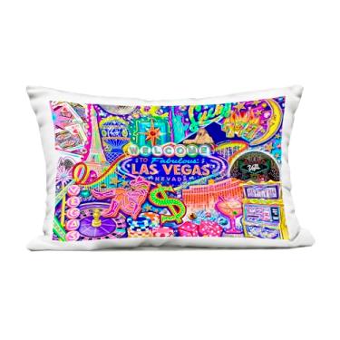 Imagem de Stupell Industries Fabulous Las Vegas Fun Outdoor Impresso Travesseiro, Design por Jess Stempel