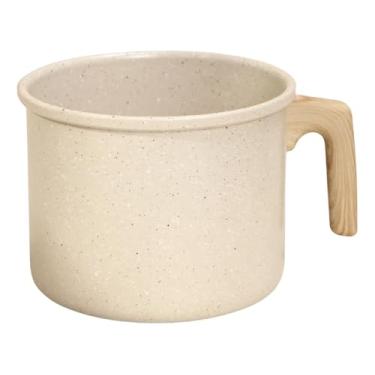 Imagem de Leiteira Antiaderente Biocerâmica 1,9 Litros Cor Vanilla – Compatível com Fogão por Indução e Gás, Cabo em Silicone, Aquecimento Rápido e Durável