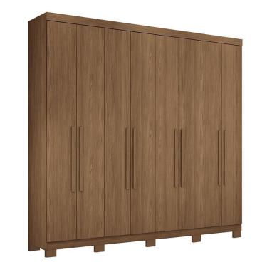 Imagem de Guarda Roupa Casal Master New 8.4 8 Portas Jatobá Com Pés - Santos Andirá Jatobá