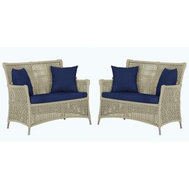 Imagem de 2 Sofás área Externa Igapó Alumínio Fendi Corda Náutica E10 Rami