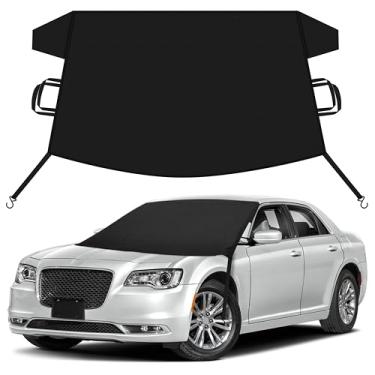 Imagem de EcoNour Capa de neve para carro compatível com Chrysler 300 | Capa de para-brisa para gelo e neve com tiras de gancho em S | Capa para carro de inverno Oxford 600D resistente, impermeável e