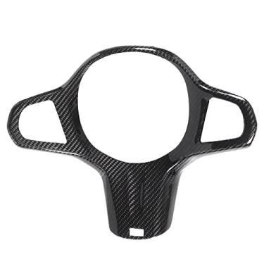 Imagem de aqxreight Capa de Volante de Fibra de Carbono Guarnição Acessórios Interiores do Carro Substituição para 3 Séries G20 M Esporte 2020 + Direção Correspondente 2020 + Capa de Guarnição 3 Decoração