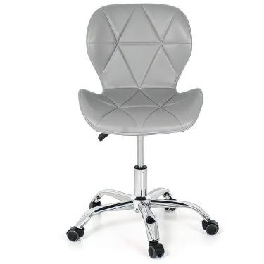 Imagem de Cadeira Escritório Slim Vegas Base Giratória Estofada Cinza