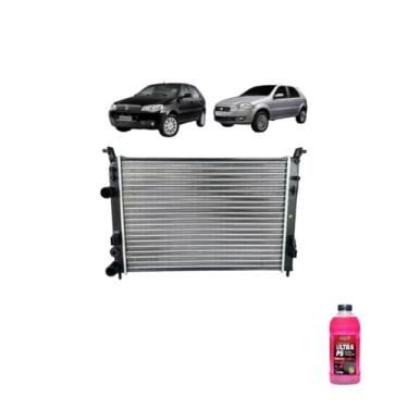 Imagem de Kit Radiador Palio Fire 1.0 1.3 8/16V Strada 1.4 C/S Ar + Aditivo T5 Vermelho