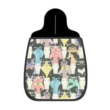 Imagem de Lixeira De Carro Organizador Lixinhocar Gatos Óculos Estampados Cores