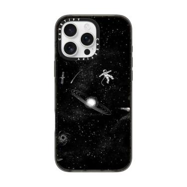 Imagem de CASETiFY Capa Impact para iPhone 16 Pro Max [proteção contra quedas de grau militar de 2,5 m 4X/compatível com Magsafe] - Gravity 3.0 - Preto transparente