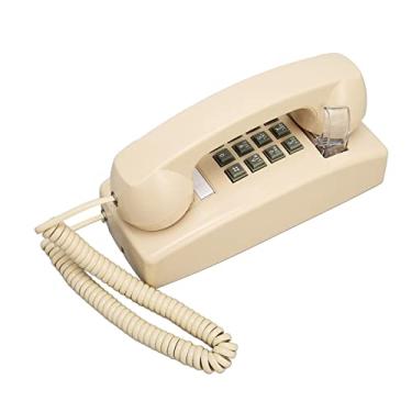 Imagem de KIMISS Telefone de Parede retrô à Prova d'água - Telefone Com Fio Deco Com Controle de Volume para Casa, Bar, Banheiro, Estilo Vintage Em Bege