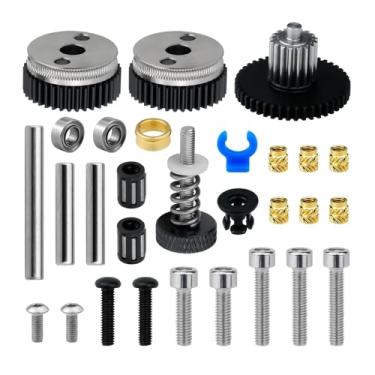 Imagem de Extrusora de engrenagem dupla HGX-LITE - Engrenagem de redução em aço endurecido e motor de alta velocidade para impressoras 3D CR10/CR10S/Ender3 V2/VORON(Gear Kit)