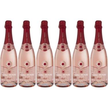 Imagem de Espumante Casa Perini Brut Rose Charmat Rubi 750mL Caixa 6Un