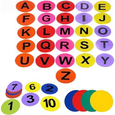 Imagem de Marcador de ponto GSI Combo-Round 12, 0-9 numerado, 26 (A-Z) Alfabeto para atividades de sala de aula de aprendizagem e educação infantil