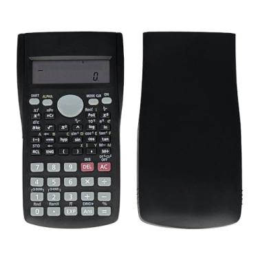 Imagem de Calculadora Científica com 240 Funções, Display de 2 Linhas, Preta, com Capa Deslizante