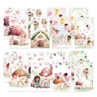 Imagem de 24 Pcs Mini Fairy Notepads Forest Wing Angel Small Notepads Tie Dye Spiral Pocket Notebook Fun Coil Mini Notepad Woodland Birthday Party Supplies 8 Styles