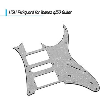Imagem de Placa de proteção guitarra elétrica HSH em PVC para substituição na Ibanez g250 com 3 camadas buracos captadores Humbuck