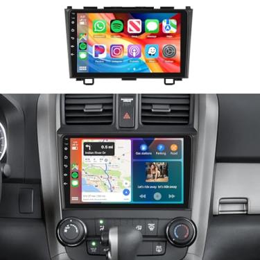 Imagem de Rádio de carro estéreo para Honda CRV 2007-2011 2 + 64G, tela sensível ao toque de 22.9 cm/Android 13/Wireless CarPlay/Android Auto/DSP EQ/Navegação GPS/WiFi/Bluetooth/FM/RDS/SWC/HD