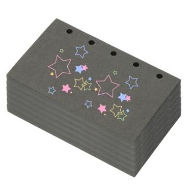 Imagem de PATIKIL Papel colorido de folhas soltas, 10,4 cm x 6,3 cm (A8), 300 folhas, 5 furos, 150 g/m², refil de fichário em branco, suprimentos de papel para escritório, anotações, planejador, diário, cinza